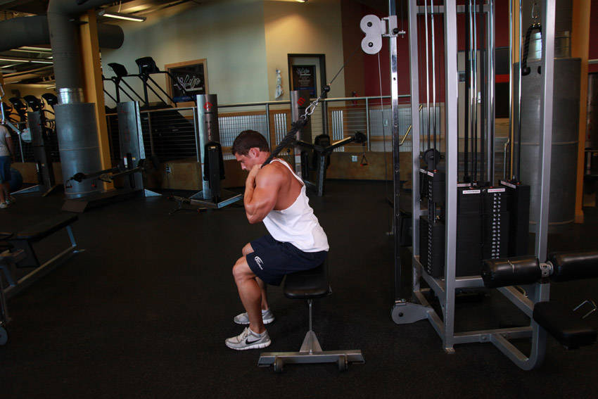 How to perform the Cable Seated Crunch exercise