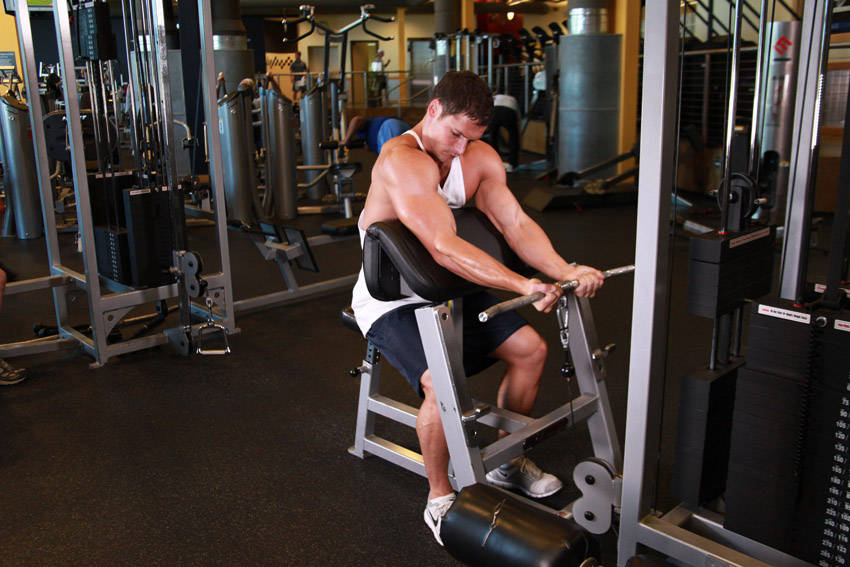 How to perform the Cable Preacher Curl exercise