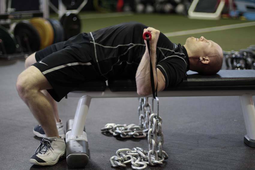 How to perform the Chain Press exercise