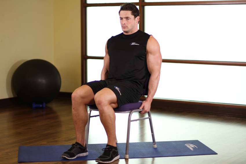 How to perform the Chair Leg Extended Stretch exercise