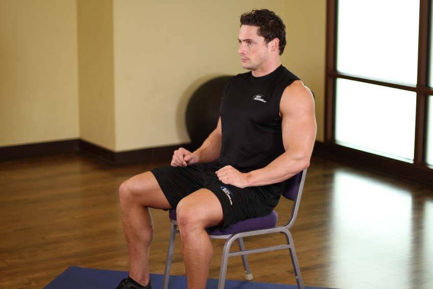 How to perform the Chair Upper Body Stretch exercise