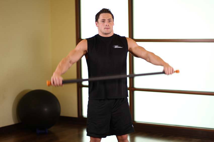 How to perform the Chest And Front Of Shoulder Stretch exercise