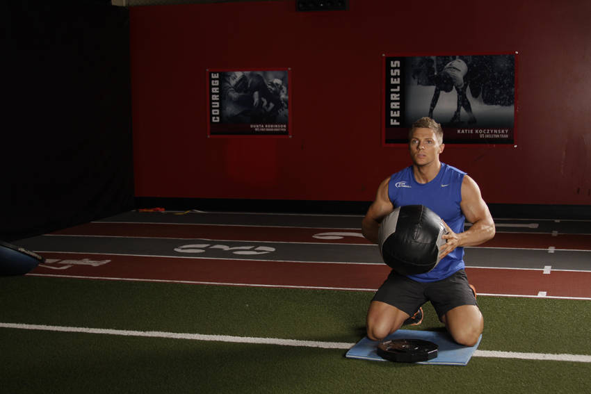 How to perform the Chest Push (single response) exercise