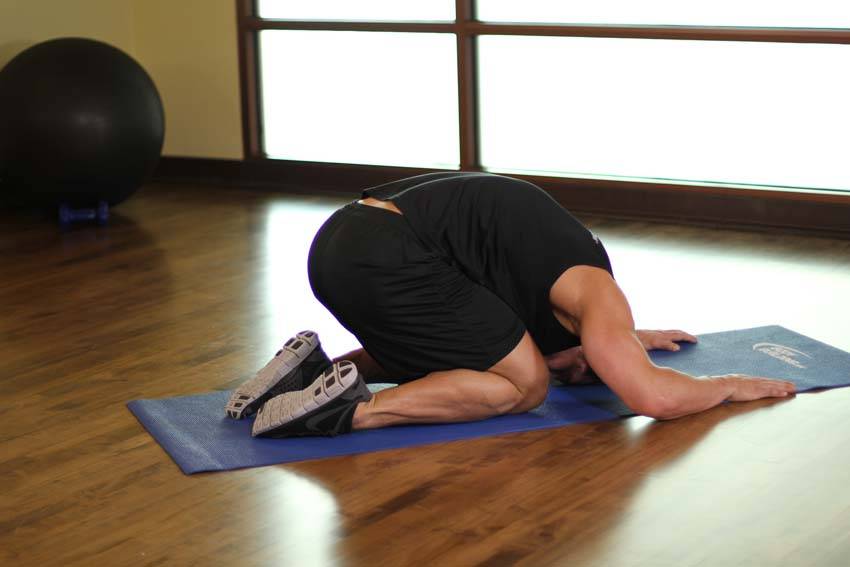 How to perform the Child's Pose exercise