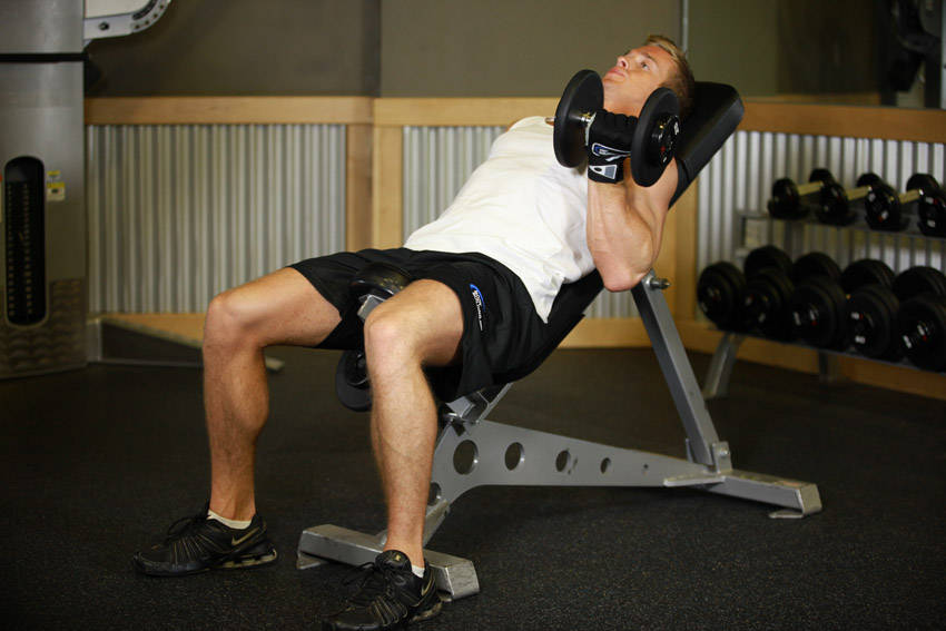 How to perform the Alternate Incline Dumbbell Curl exercise