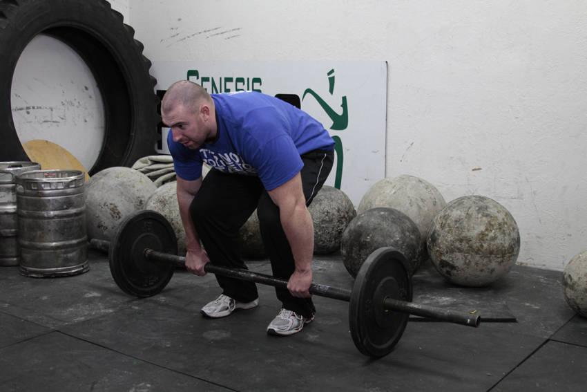 How to perform the Axle Deadlift exercise