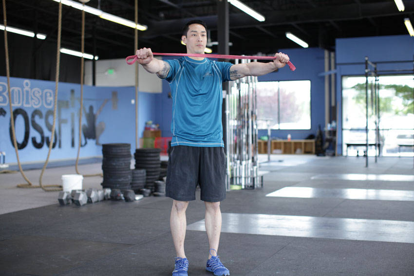 How to perform the Band Pull Apart exercise