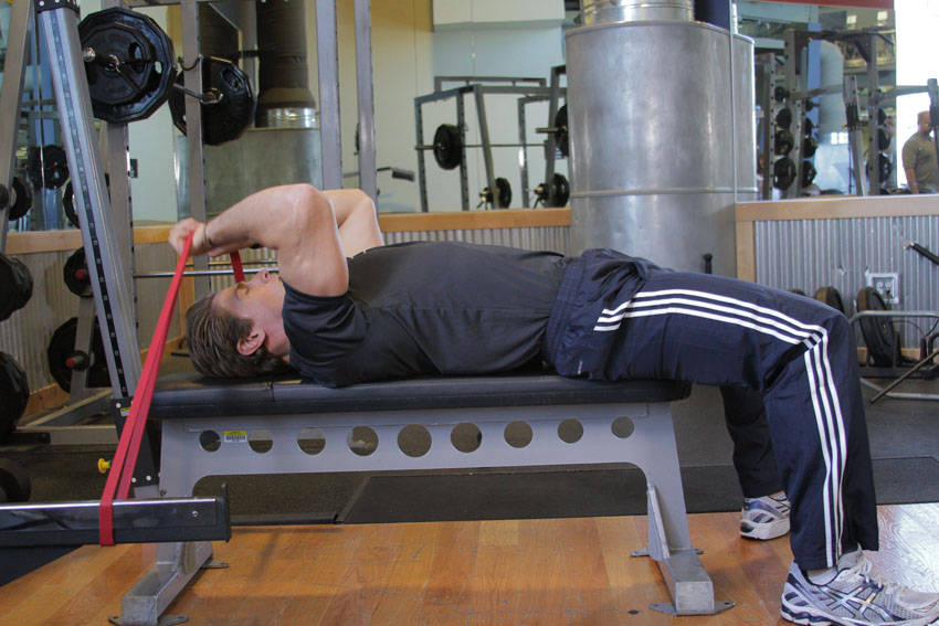 How to perform the Band Skull Crusher exercise