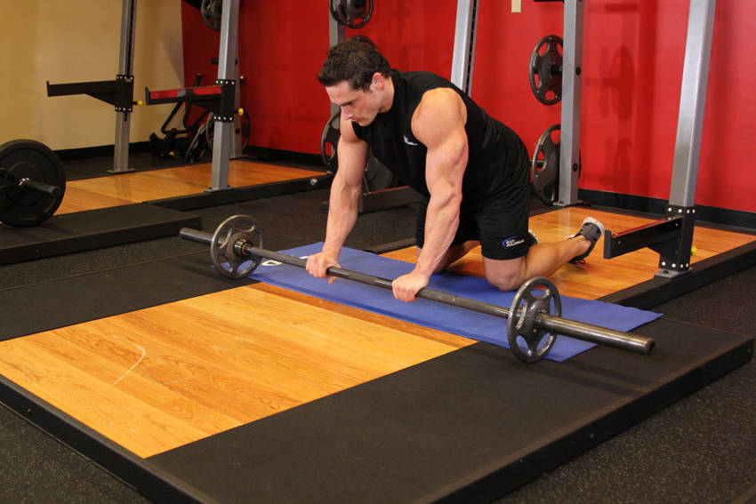 How to perform the Barbell Ab Rollout - On Knees exercise
