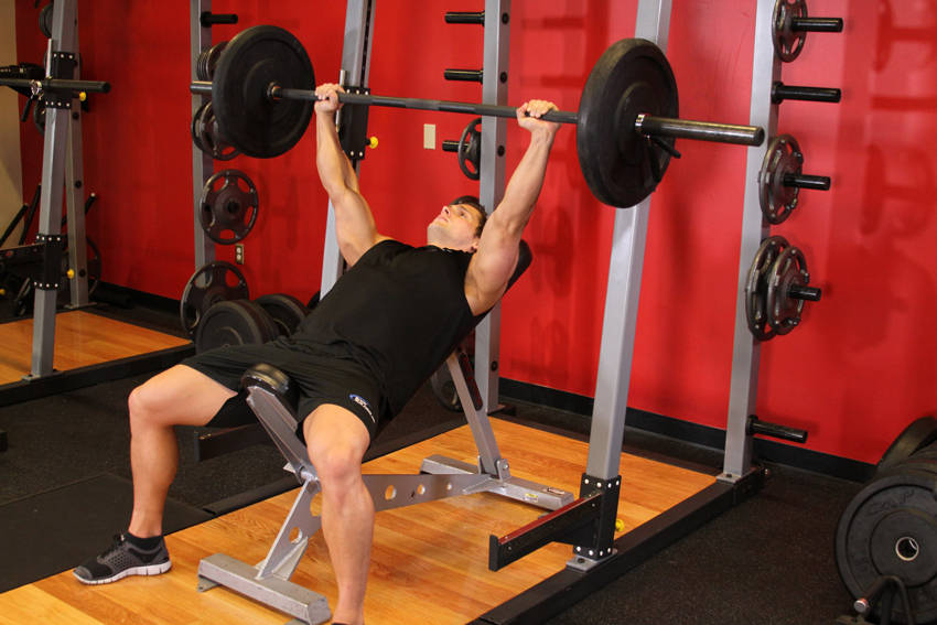 How to perform the Barbell Incline Bench Press - Medium Grip exercise