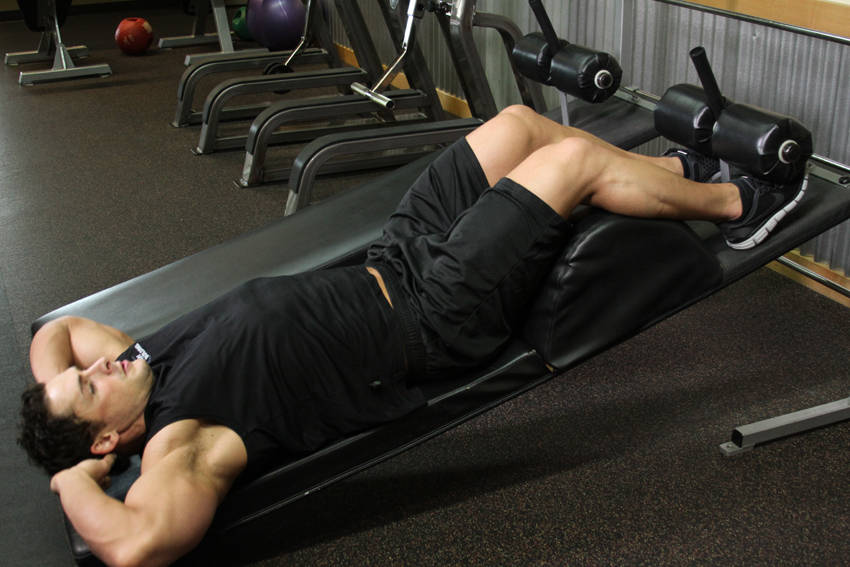 How to perform the Decline Crunch exercise