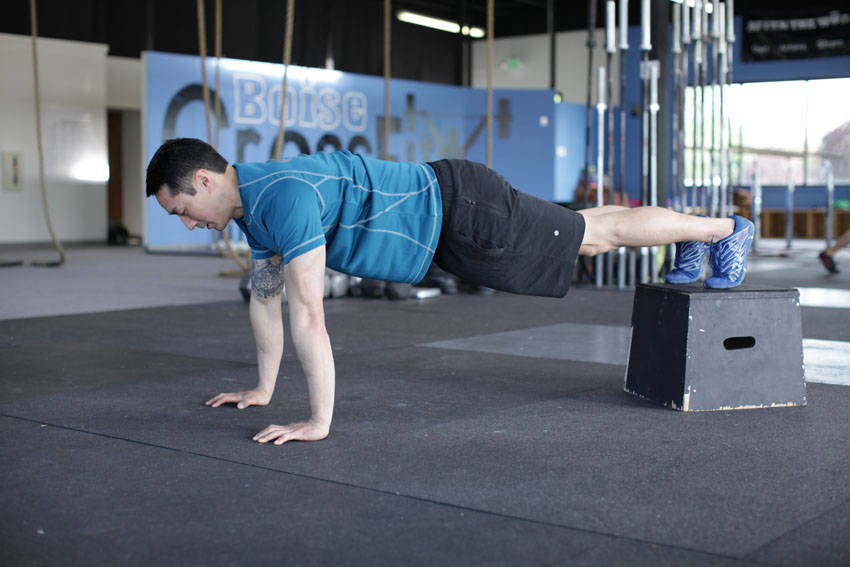 How to perform the Decline Push-Up exercise