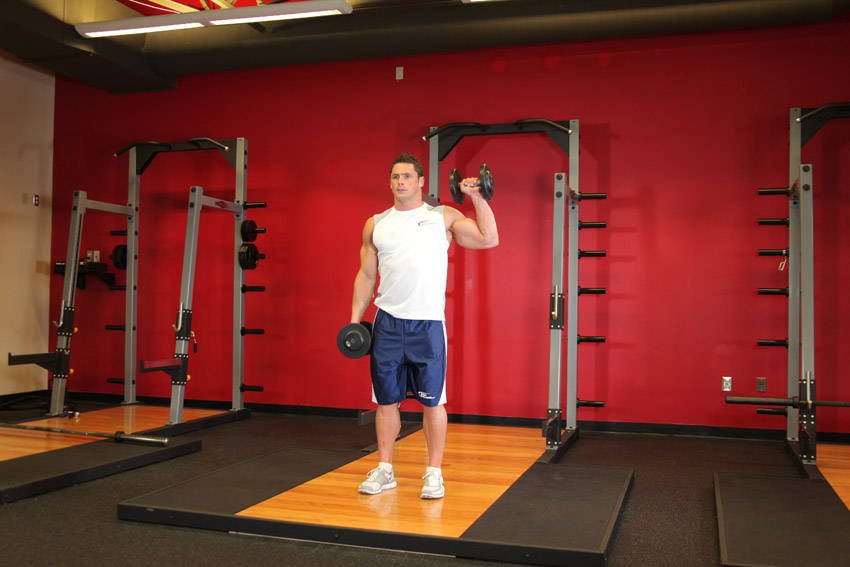 How to perform the Dumbbell One-Arm Shoulder Press exercise