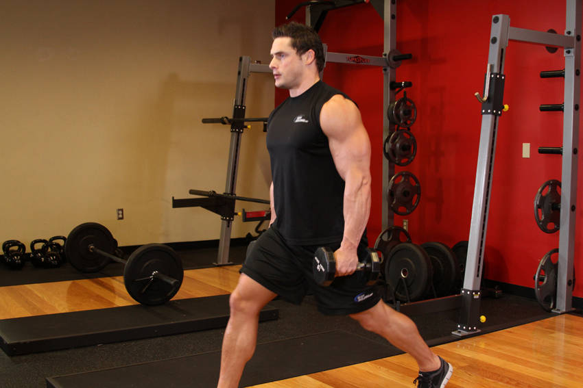 How to perform the Dumbbell Lunges exercise