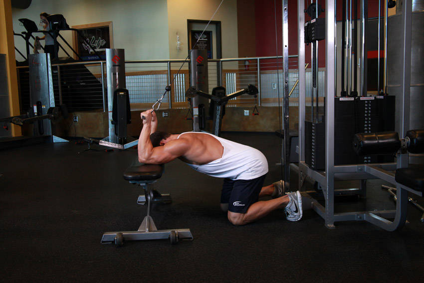 How to perform the Kneeling Cable Triceps Extension exercise