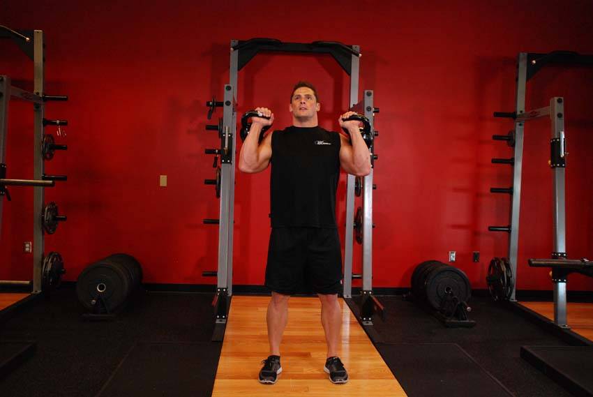 How to perform the Kettlebell Seesaw Press exercise