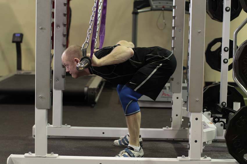 How to perform the Hanging Bar Good Morning exercise