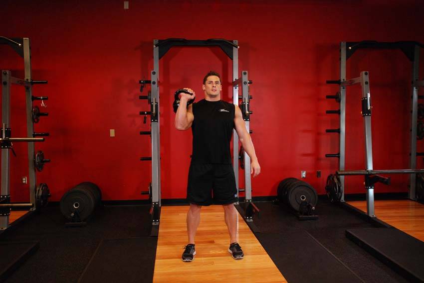 How to perform the One-Arm Kettlebell Jerk exercise