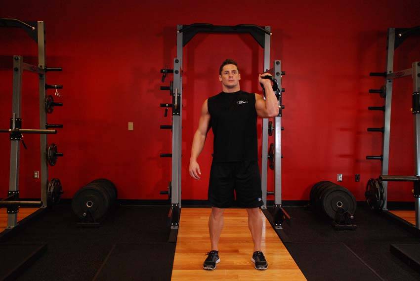 How to perform the One-Arm Kettlebell Push Press exercise