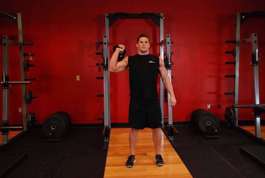 How to perform the One-Arm Kettlebell Para Press exercise