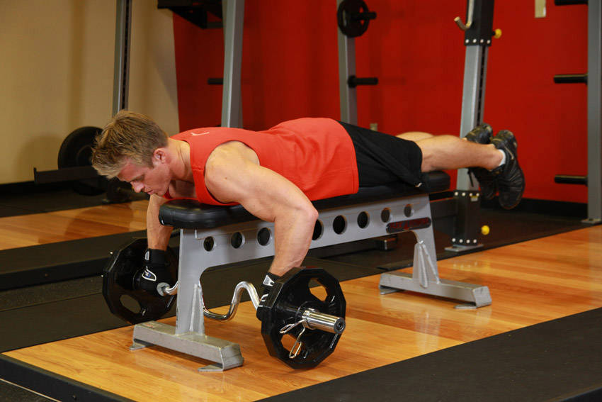 How to perform the Lying Cambered Barbell Row exercise