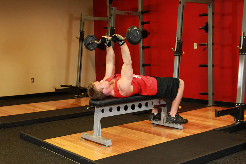 How to perform the Lying Close-Grip Barbell Triceps Press To Chin exercise