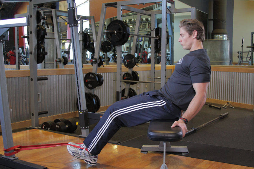 How to perform the Seated Band Hamstring Curl exercise