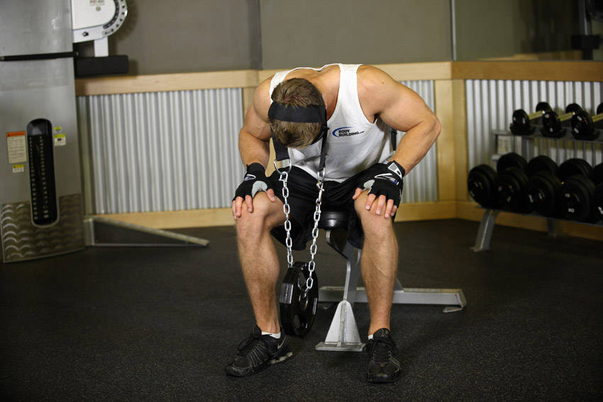 How to perform the Seated Head Harness Neck Resistance exercise