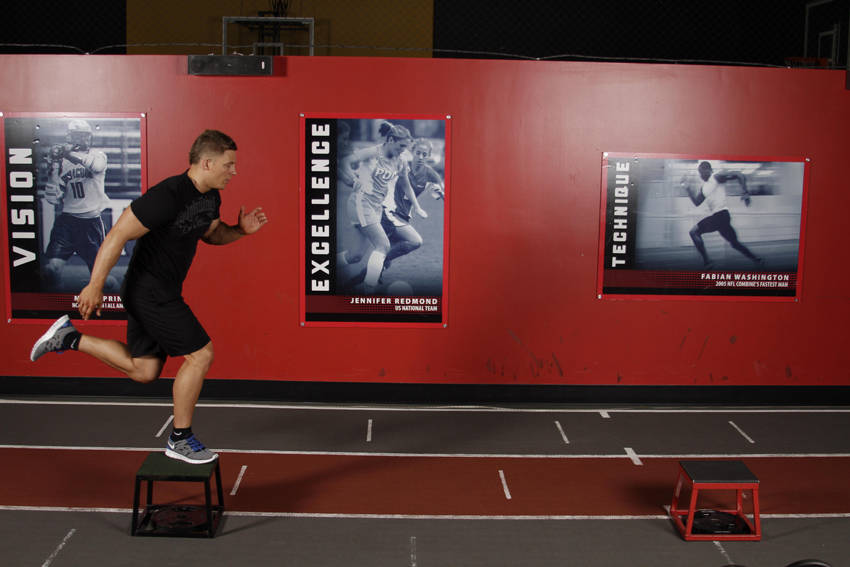 How to perform the Single-Leg Stride Jump exercise