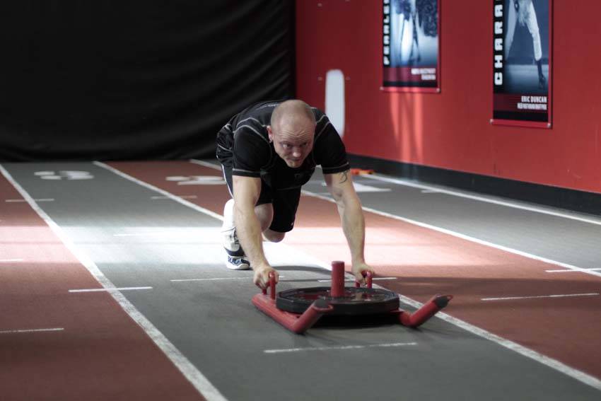 How to perform the Sled Push exercise