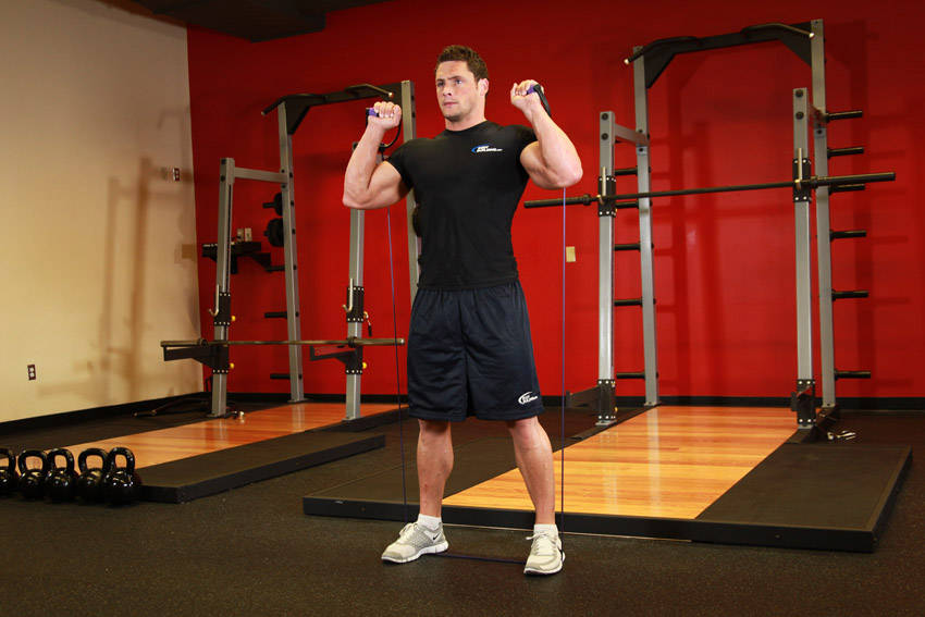 How to perform the Squats - With Bands exercise