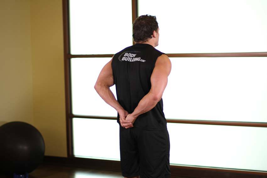 How to perform the Standing Biceps Stretch exercise