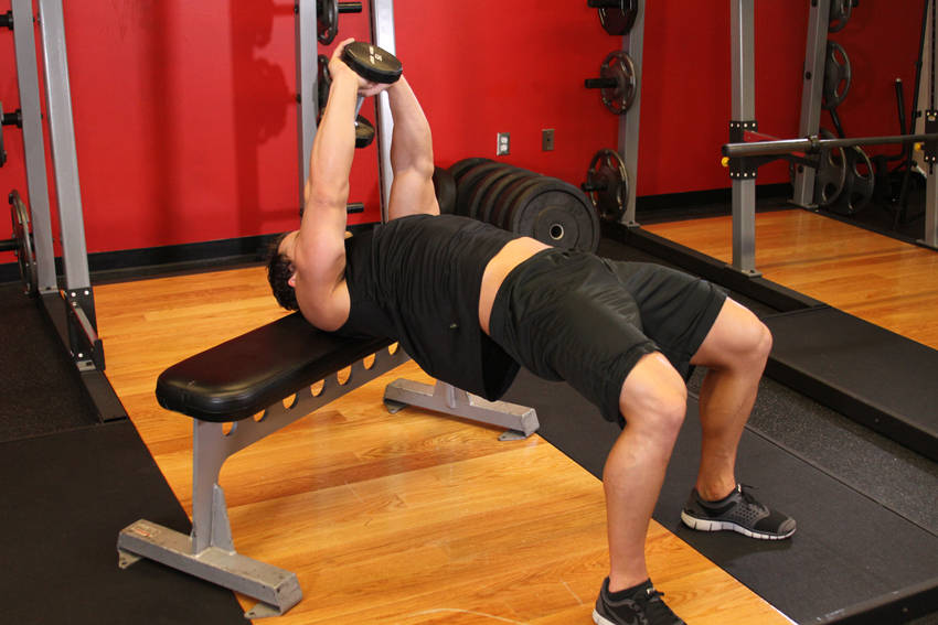 How to perform the Straight-Arm Dumbbell Pullover exercise