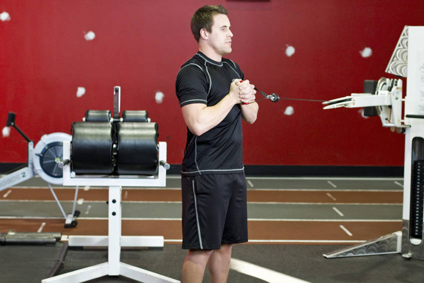How to perform the Pallof Press With Rotation exercise