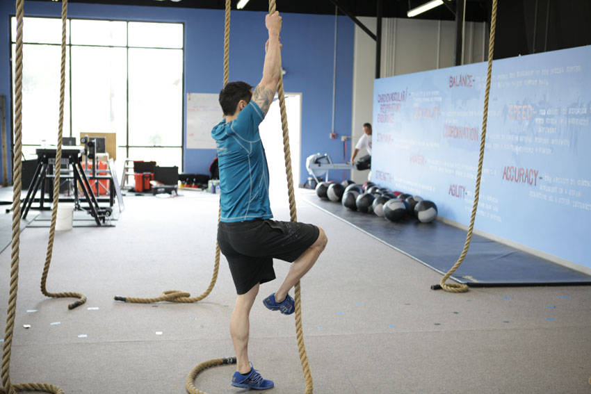 How to perform the Rope Climb exercise