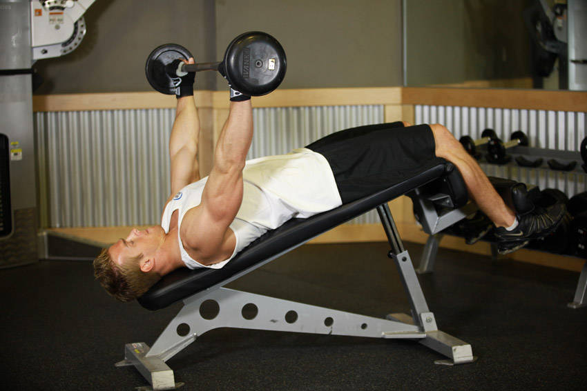 How to perform the Wide-Grip Decline Barbell Pullover exercise